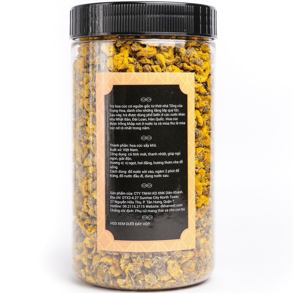 Trà Hoa Cúc Vàng Sấy lạnh Nguyên Bông DK Harvest - 25g/50g - tác dụng chống mất ngủ