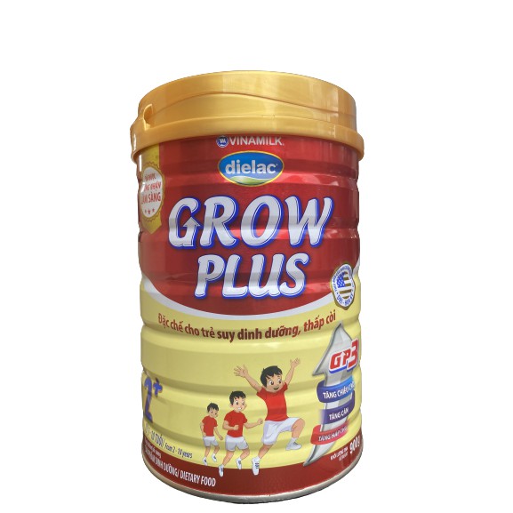 Sữa dinh dưỡng Dielac Grow Plus, hộp 900g dành cho trẻ suy dinh dưỡng, thấp còi(2-10 tuổi).