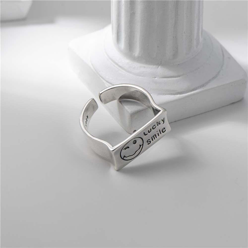 Nhẫn Mặt Cười SOMEDAYZL|Vòng Tay May Mắn Nhiều Màu Sắc Cho Cặp Đôi|Nhẫn Hở Điều Chỉnh Được Màu Sắc Thời Trang