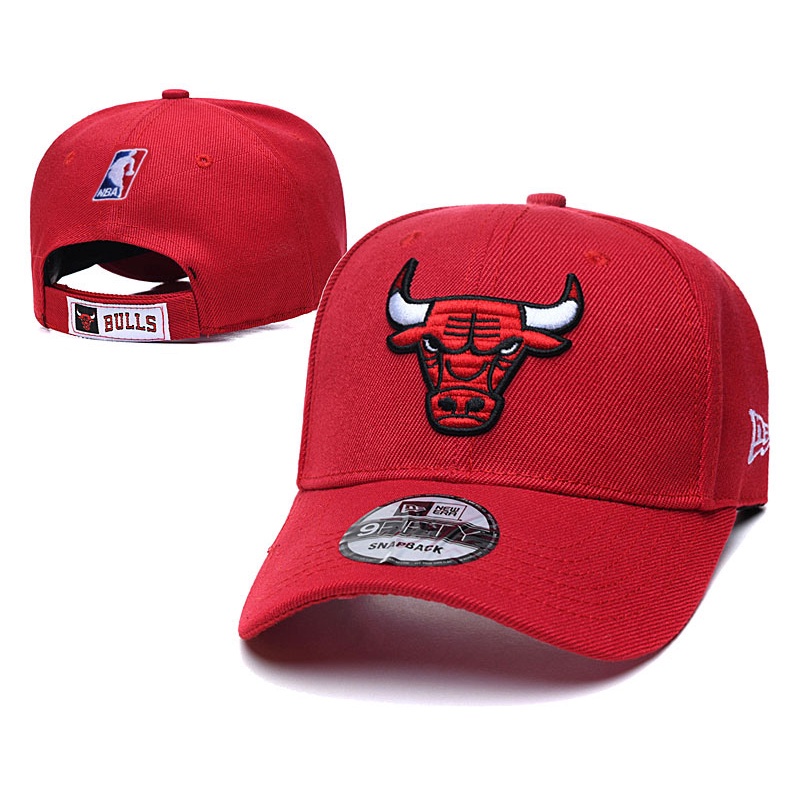 Mũ Lưỡi Trai Cotton Thêu Chữ Chicago Bulls