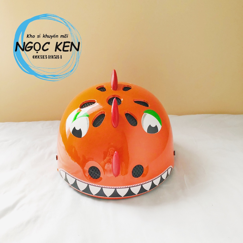 Mũ bảo hiểm ngộ nghĩnh cho bé đi xe đạp, patin, siêu nhẹ họa tiết khủng long dễ thương, đáng yêu cho bé – Ngọc Ken Shop