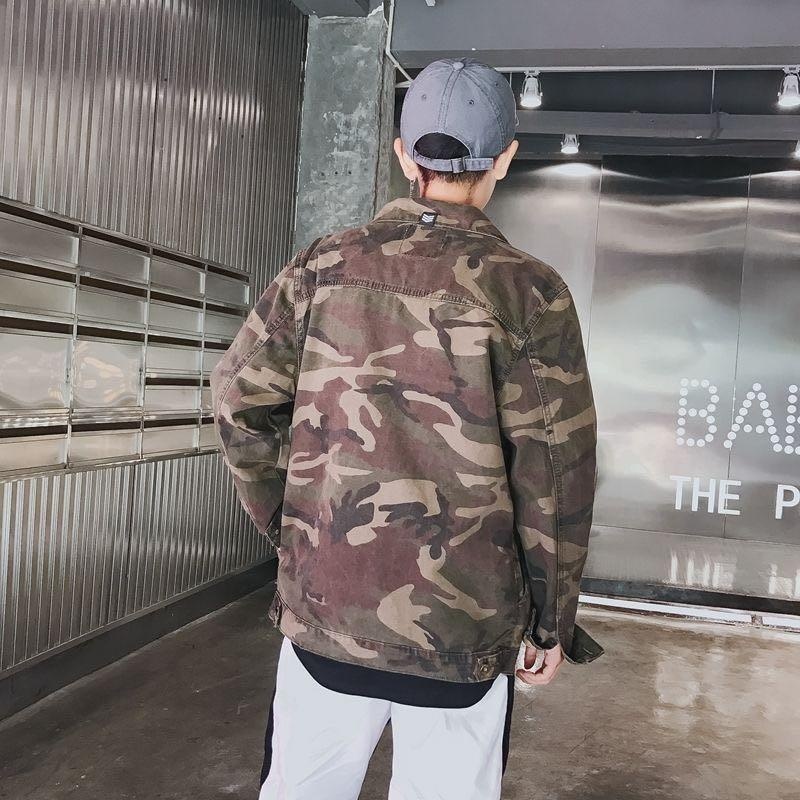 Áo khoác denim họa tiết rằn ri cá tính cho nam