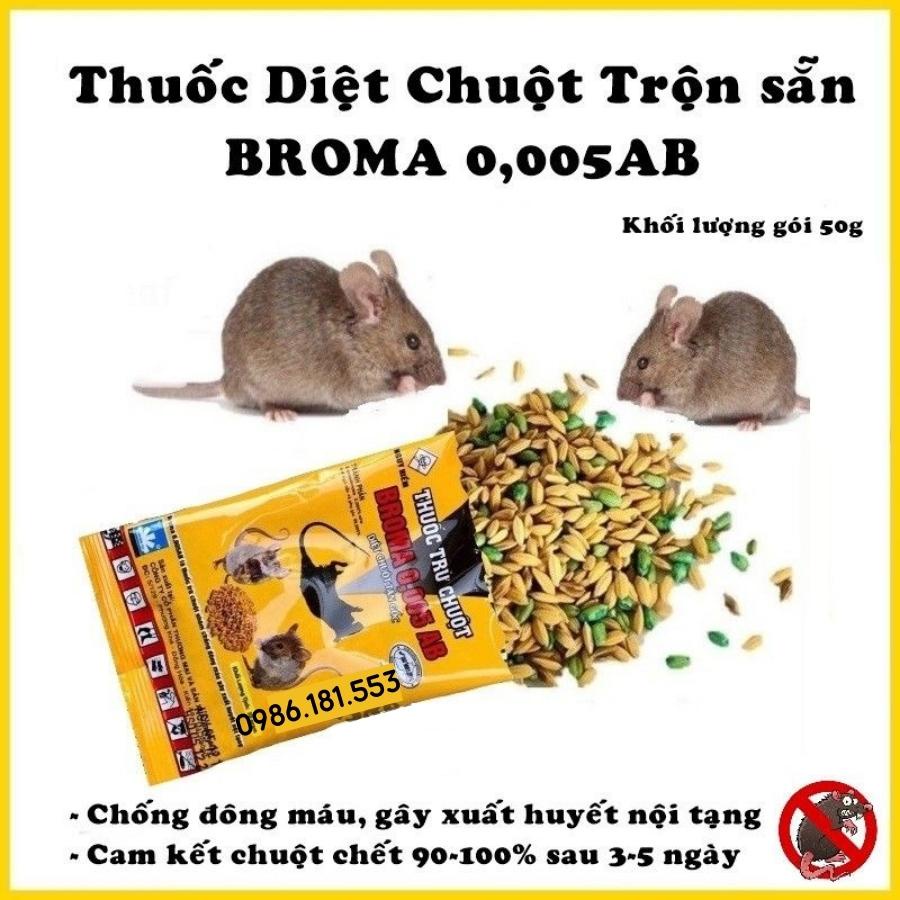 Thuốc Diệt Chuột Sinh Học BROMA 0.005AB 50G Trộn Thóc Dễ Dụ