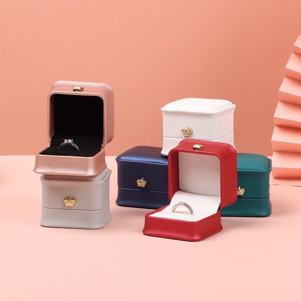 MELODG Hộp Đựng Trang Sức Xinh Xắn Chất Lượng|Ốp Lưng Trưng Bày Nhẫn Cưới Tinh Tế