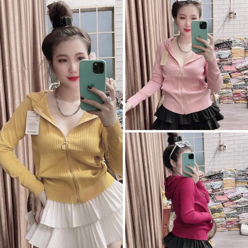 ÁO KHOÁC CHỐNG NẮNG NỮ, ÁO KHOÁC LEN QUẢNG CHÂU CÓ TÚI, DÂY KÉO CAO, SIZE DƯỚI 57ki NHIỀU MÀU- có ảnh thật