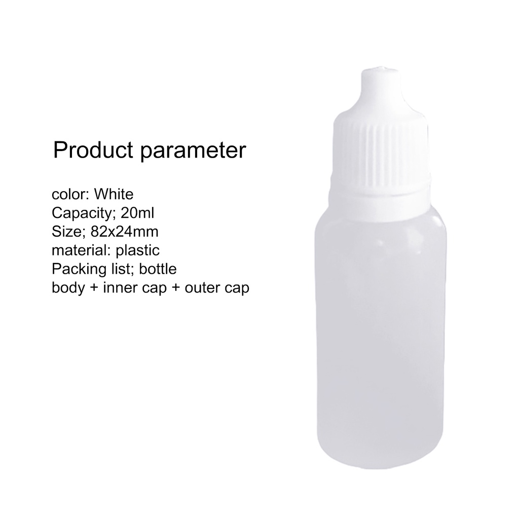 Bộ 3 chai nhựa rỗng mini dung tích 20ml tiện dụng cho trường học