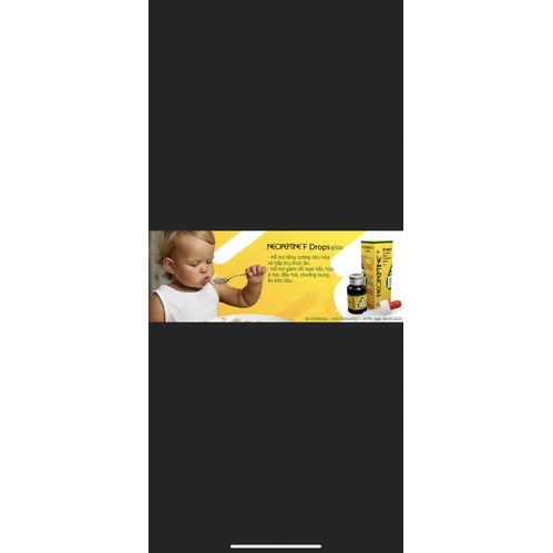 Siro hỗ trợ tiêu hoá cho bé Neopeptin Drop 15ml nhỏ giọt, Neopeptin F 60ml