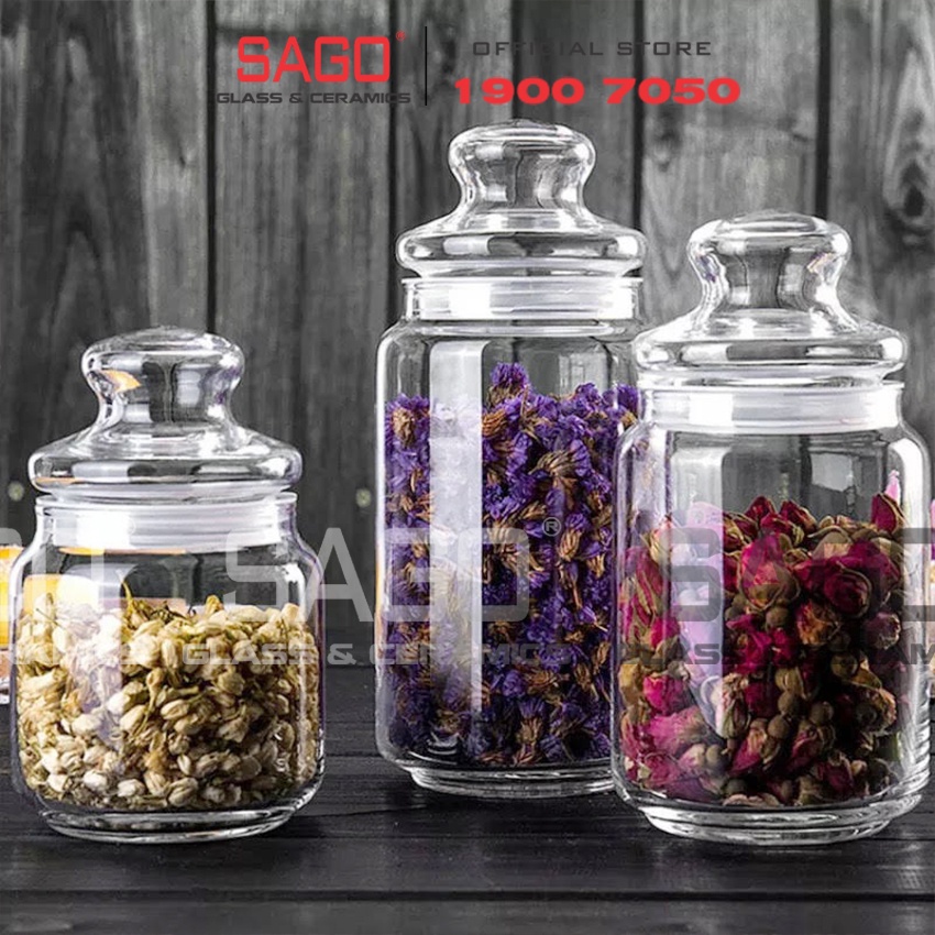 Hũ Thủy Tinh Ocean Pop Jar Glass Lid | Hũ Nắp Thủy Tinh