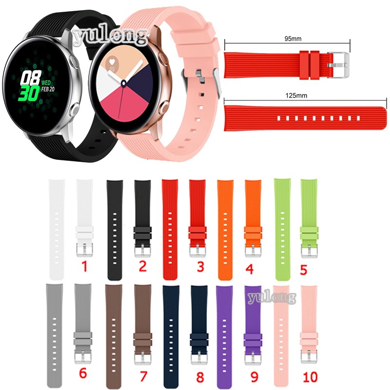 Dây Đeo Silicone Cho Đồng Hồ Thông Minh Samsung Galaxy watch Active 2 40mm 44mm watch 5 watch5 pro watch4 watch 4 classic 42mm 46mm