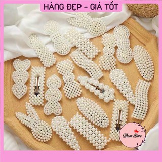 Set 20 kẹp tóc mái Hàn Quốc đính hạt siêu xinh