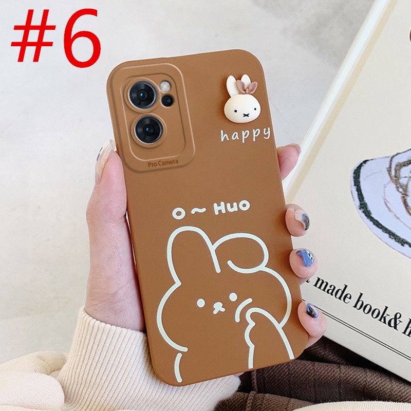 Compatible For POCO C65 Xiaomi 13T 12T 11T 10T Pro Mi 13 12 11 Lite POCO X5 F5 X4 F4 F3 M3 M4 Pro X3 NFC X3 GT Phim hoạt hình đơn giản gấu và thỏ bao đựng điện thoại di động bao gồm tất cả