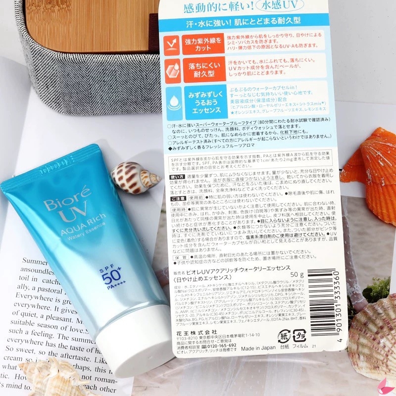 (hàng Mới Về) Gel Chống Nắng Biore Uv Aqua Rich Watery Spf 50 + Pa + + + + (bpom)