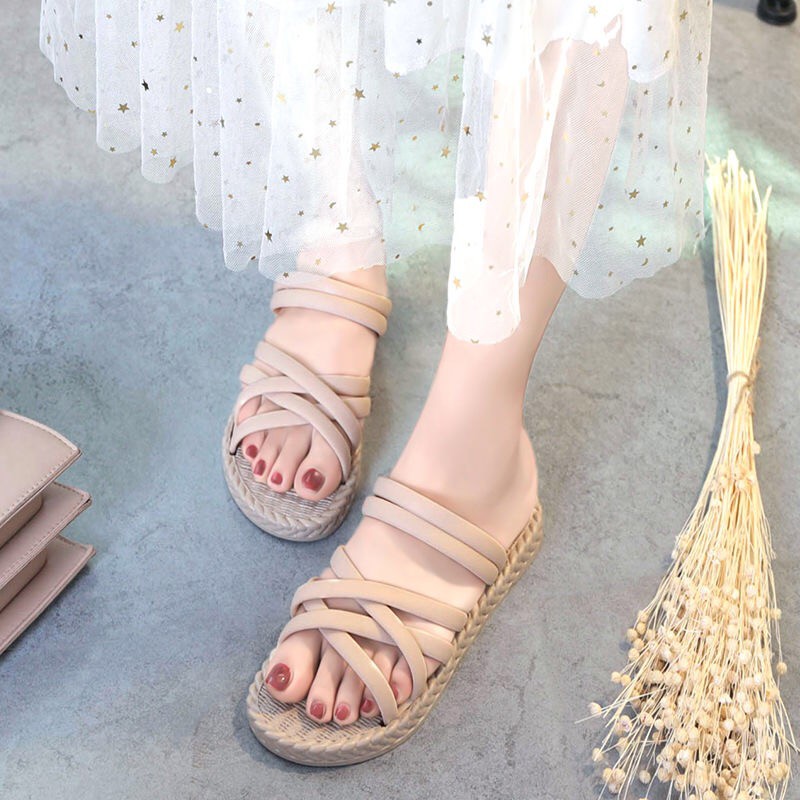 Sandal cao su 6 quai giầy dép thể thao nữ thời trang đế cao su đi làm đi chơi trong nhà êm chân 3K02