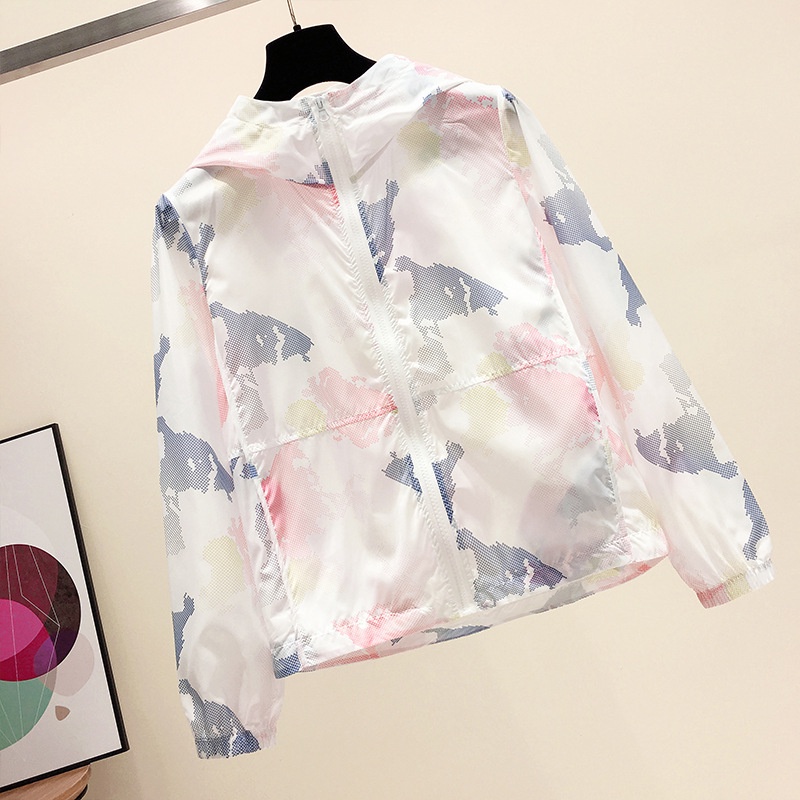 Áo khoác chống nắng IELGY tay dài thoáng khí họa tiết rằn ri thời trang cho nữ