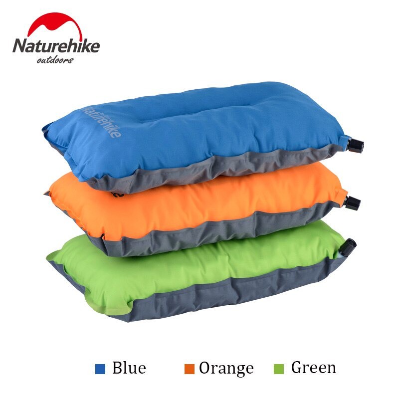 Gối tự bơm hơi, gối hơi tự phồng dã ngoại cắm trại Naturehike NH17A001-L