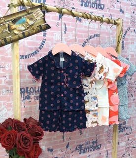Bộ Pyjama cotton cho bé gái
