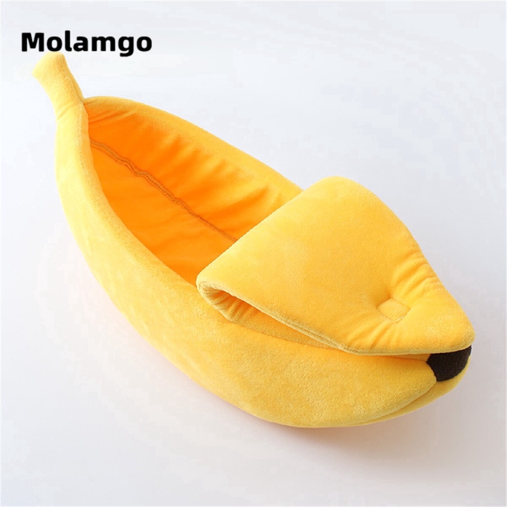 MOLAMGO  Ổ Ngủ Hình Quả Chuối Đáng Yêu Cho Thú Cưng
