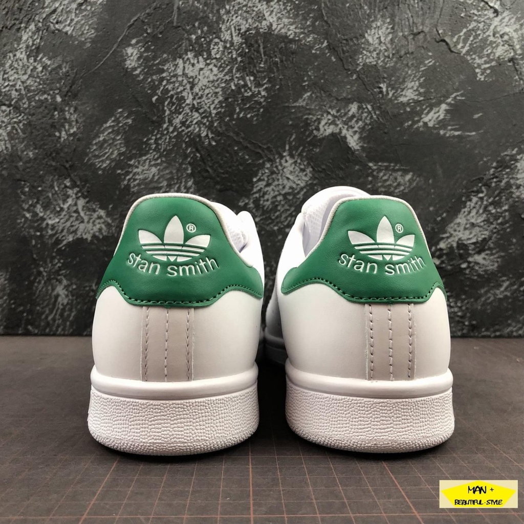 Giày thể thao sneaker Stan Smith trắng gót xanh lá bản cao cấp năng động, cá tính dành cho nam nữ