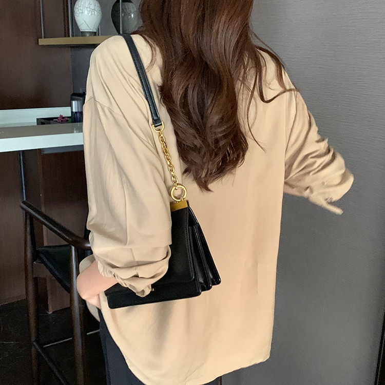 Áo Sơ Mi Dáng Rộng Màu Trơn Thời Trang 54335