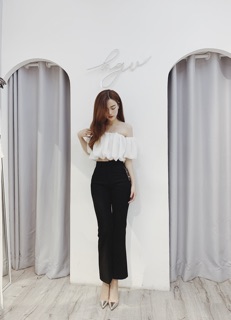 Áo trễ vai crop bồng