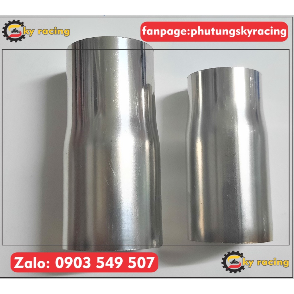 Khúc inox nối cổ pô titan cho nhiều dòng xe máy