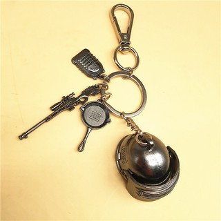 Bộ Móc Khóa Mô Hình PUBG Nhỏ Size Mũ 3 Lớn (AWM, Mũ 3, Chảo, Balo 3)