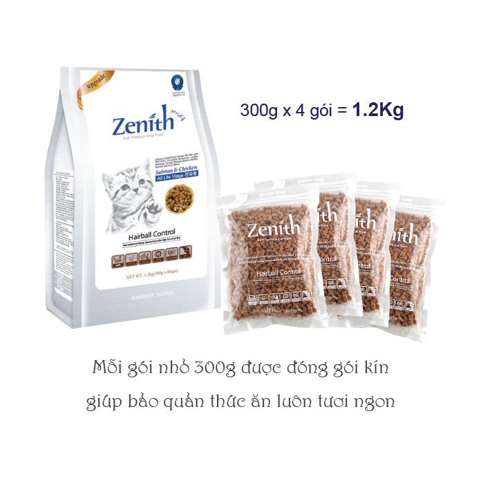 Hạt mềm cho mèo Zenith 1,2kg
