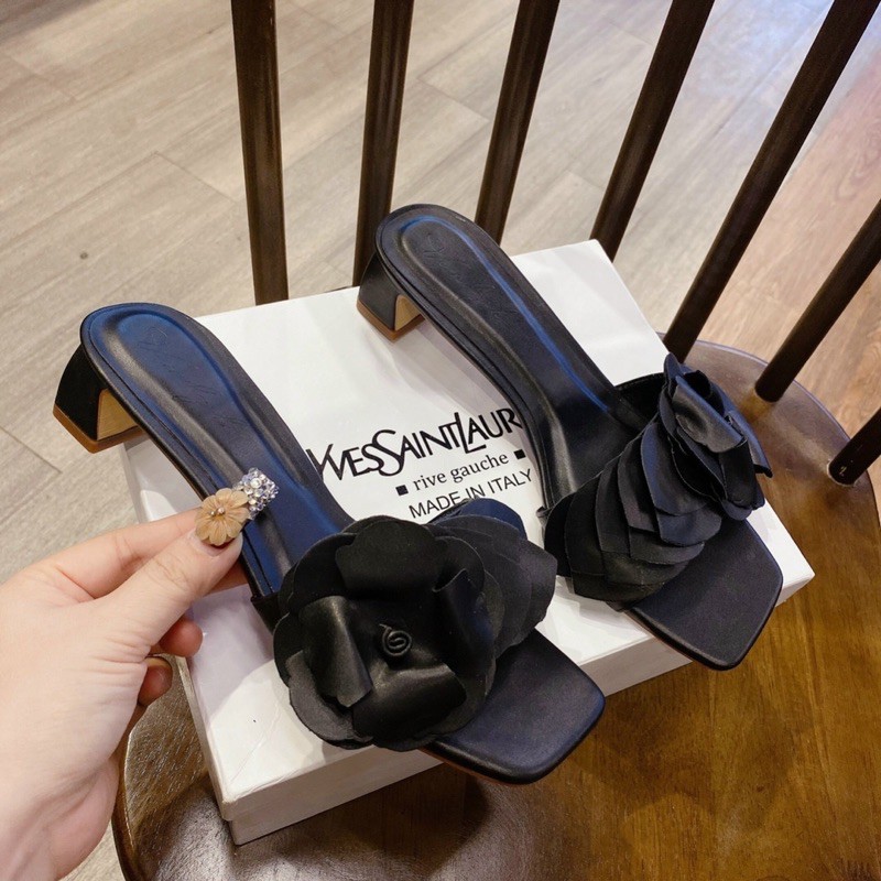 DÉP GUỐC BẢN XẾP HOA GÓT DẸT 5P