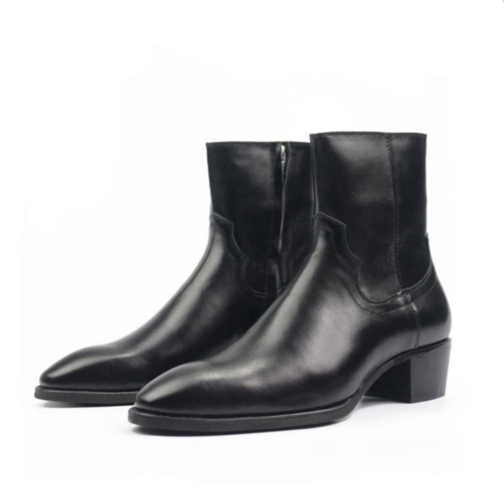 Giày Zip Boots Nam DECEMBER Da Bò Nguyên Tấm đế phíp gỗ cao cấp