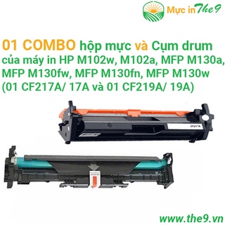 Com bo Cụm drum và hộp mực (có chip) cho máy in HP M102w, MFP M130fn, MFP M130fw hàng nhập khẩu mới 100% (17A và 19A) rõ