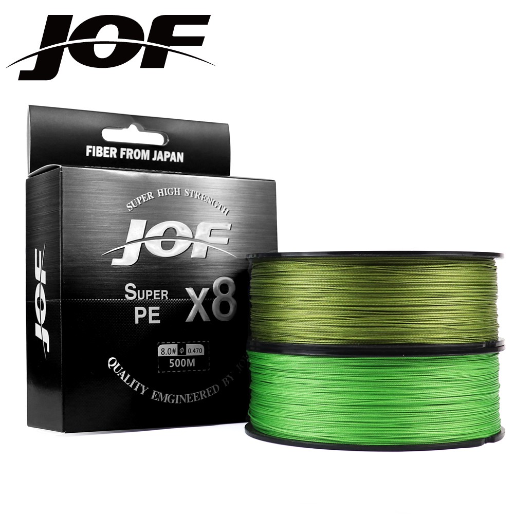 Cuộn Dây Câu Cá Bện 8 Sợi PE JOF X8 100M 150M 300M 500M 15 20 30 40 60 8