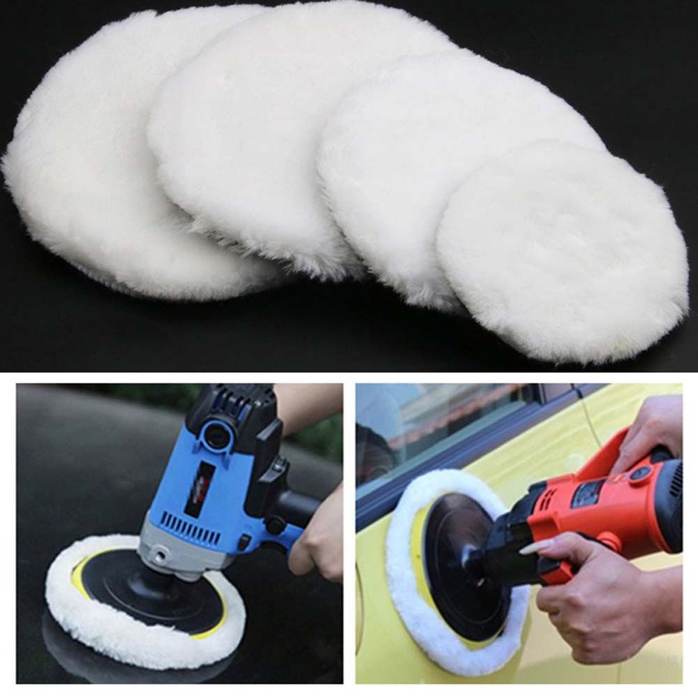Đĩa len đánh bóng xe hơi có thể tái sử dụng 3/4/5/6/7 Inch