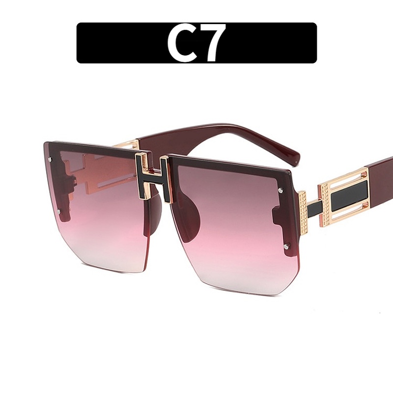 Kính Mát Gọng Vuông Không Viền Phong Cách Retro Thời Trang Cho Nam Nữ