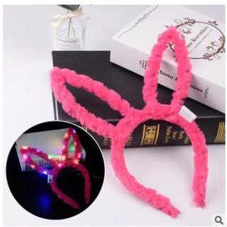 BĂNG ĐÔ CÀI TÓC HÌNH TAI THỎ CÓ ĐÈN LÁP LÁNH