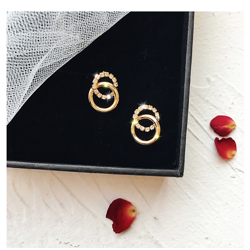 Bông Tai Mạ Bạc 925 Đính Đá Zircon