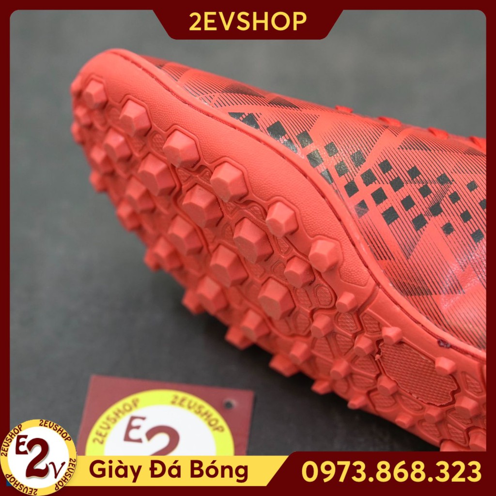 Giày đá bóng thể thao nam Fovi Debut Đỏ, giày đá banh cỏ nhân tạo đế mềm - 2EVSHOP