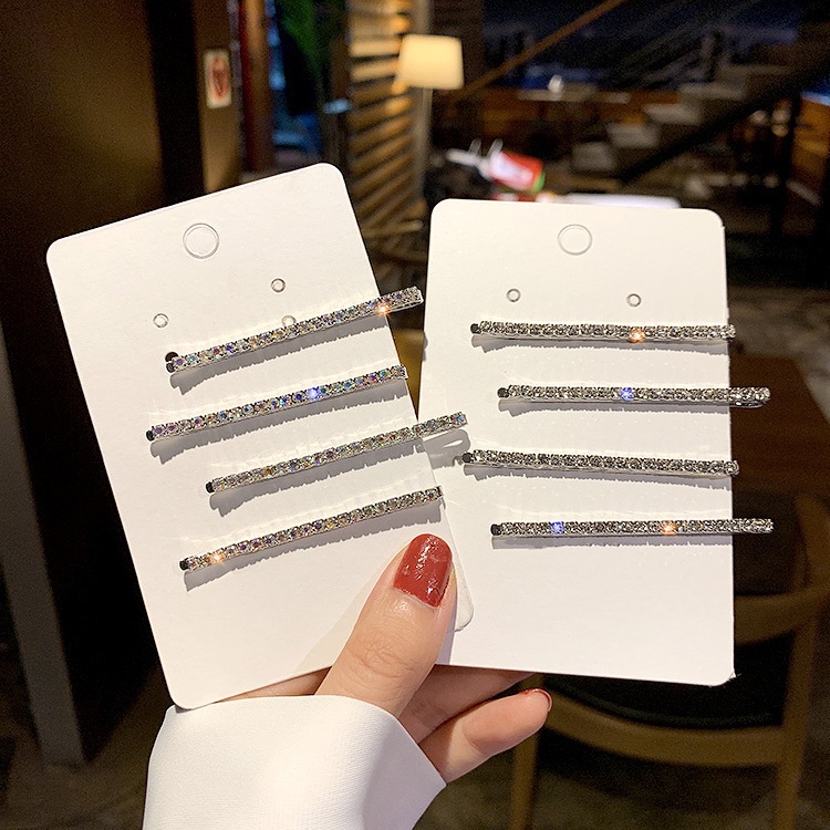 [Bộ 4] Kẹp Tóc Đính Đá Lấp Lánh Phụ Kiện Thời Trang Cho Nữ AB090