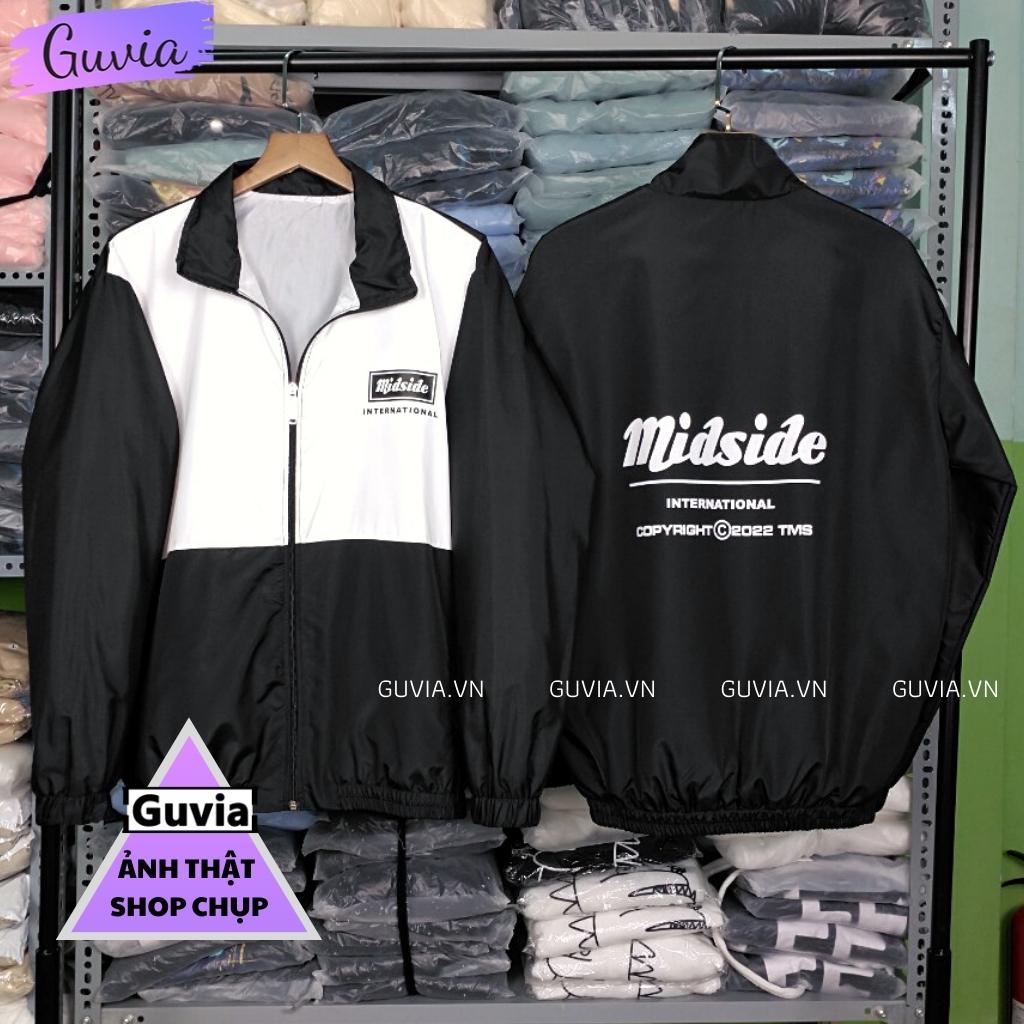 Áo Khoác Bomber Dù MIDSIDE 2022 Nam Nữ Ulzzang Unisex Kiểu Form Rộng 2 Lớp Jacket GUVIA