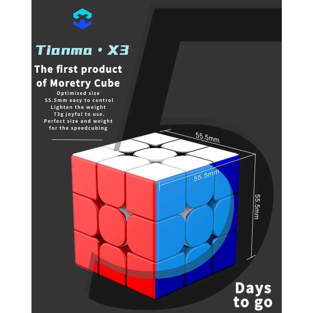 Rubik MoreTry TianMa X3 3x3 Rubik 3 Tầng Khối Lập Phương 3x3x3 Có Nam Châm Đồ Chơi Trí Tuệ