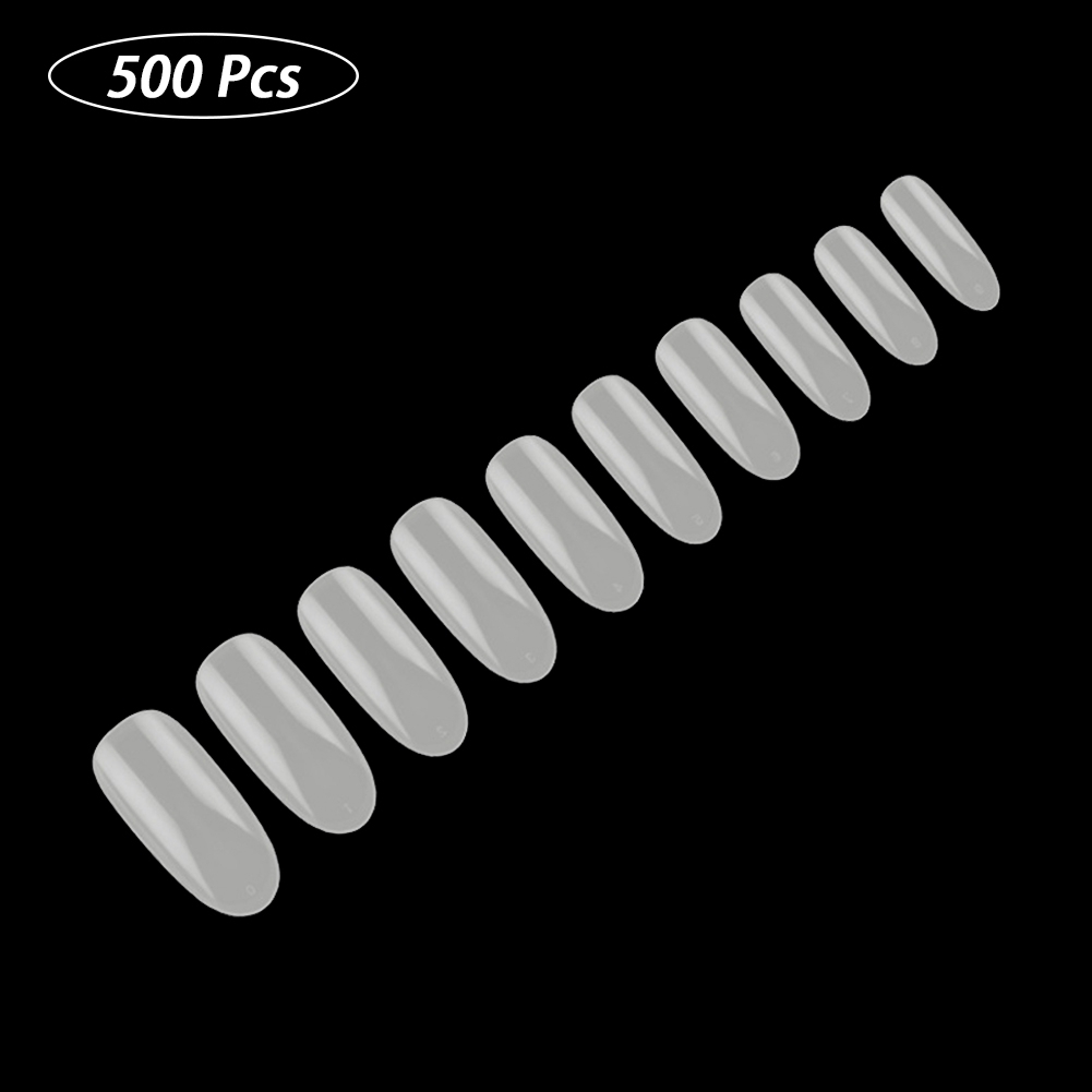 Bộ 500 Móng Tay Giả Màu Trắng/ Trong Suốt Chất Lượng Cao CEP