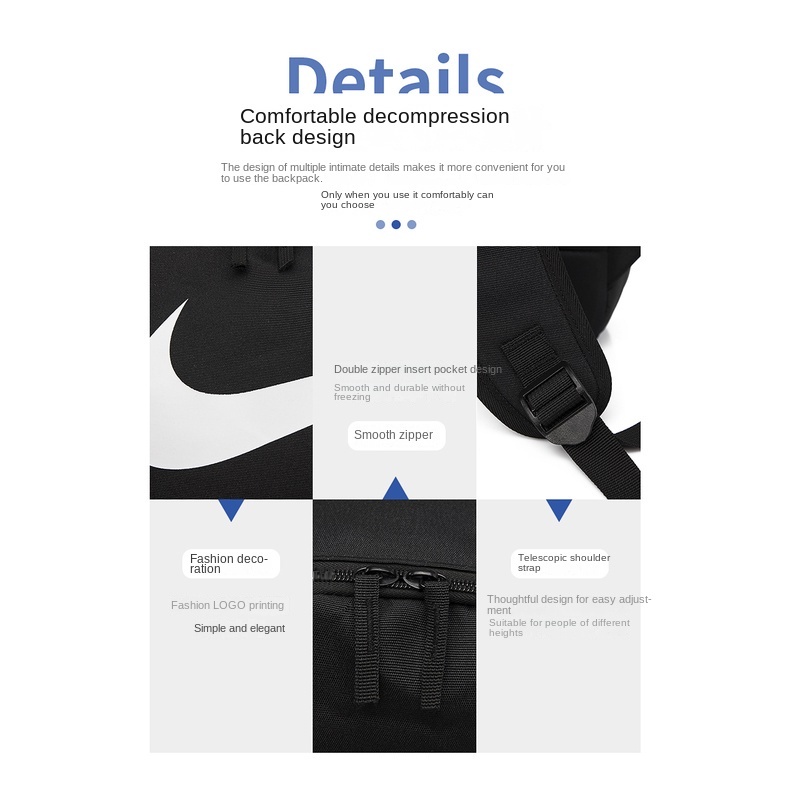 Ba Lô Thể Thao NIKE Cỡ Lớn Đựng Máy Tính Thời Trang Cho Nam Và Nữ