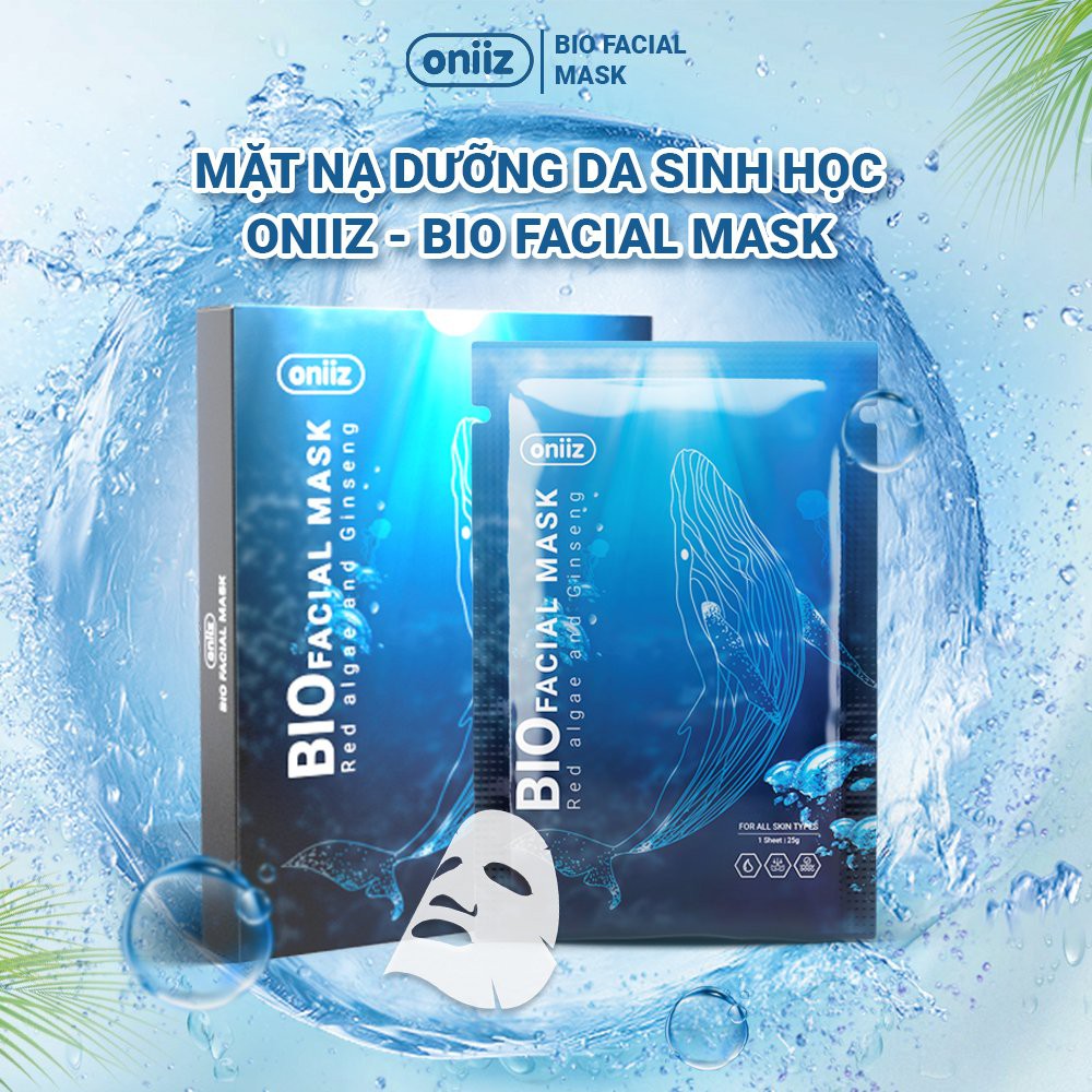 Mặt nạ dưỡng ẩm trắng da sinh học Oniiz - hỗ trợ ngừa mụn, ngừa lão hóa | BigBuy360 - bigbuy360.vn