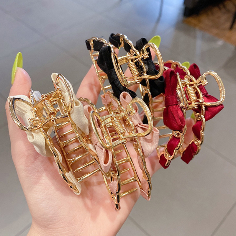 Kẹp Tóc Kim Loại Hình Nơ Xinh Xắn Cho Nữ