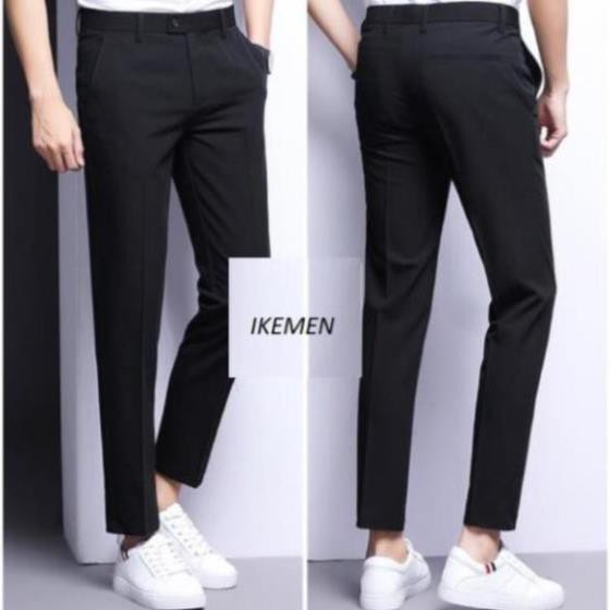 Quần tây nam ống côn dáng ôm body co giãn 4 chiều chất vải tuyết mưa | BigBuy360 - bigbuy360.vn