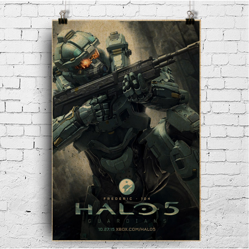 1 Poster Game Halo 5: Guardians Master Chief Trang Trí Tường