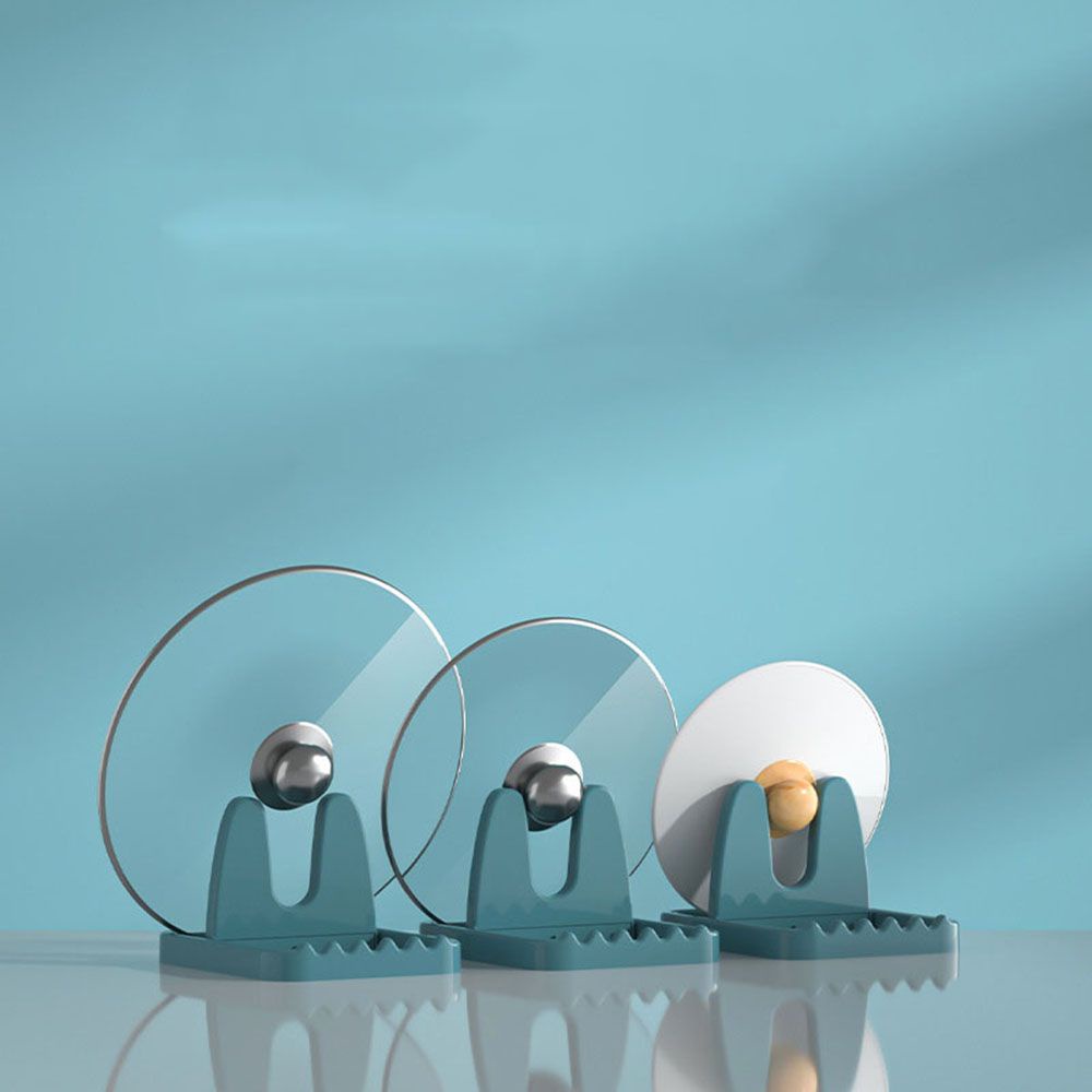 Giá Đỡ Nắp Nồi/Muỗng/Muỗng Để Bàn Bằng Nhựa Đa Năng Có Thể Gấp Gọn Cho Nhà Bếp