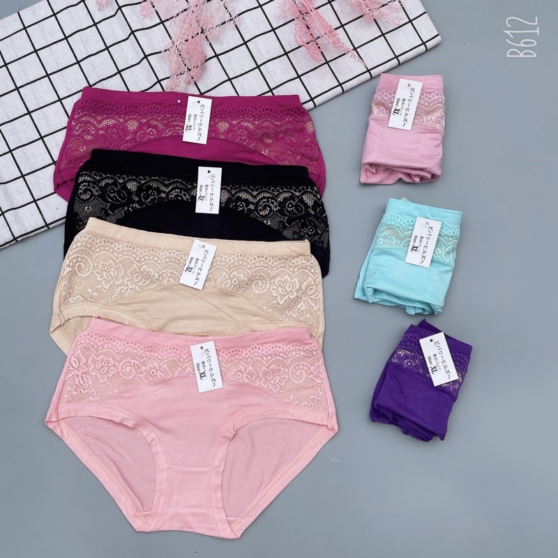 10 Quần lót cotton pha ren 100% (lố 10c) 511