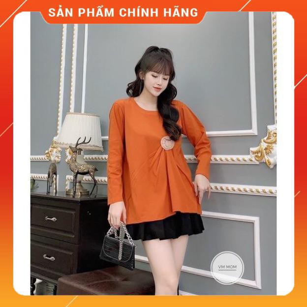 áo bầu cotton thời trang sang chảnh dành cho mẹ bầu☘hàng loại 1 chất đẹp ko bai Ko xù ko gião☘free size 43-68kg