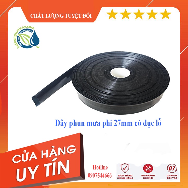 dây phun mưa phi 27mm 3 lỗ chéo
