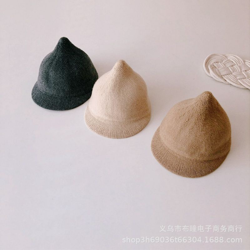 Mũ chóp chất liệu len không móp méo form cho bé